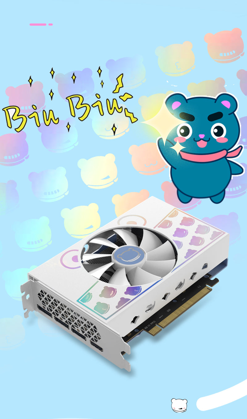 Yeston Cute Pet Nvidia GeForce RTX 5060 8G 128bit GDDR7 Gaming GPU Graphics Card