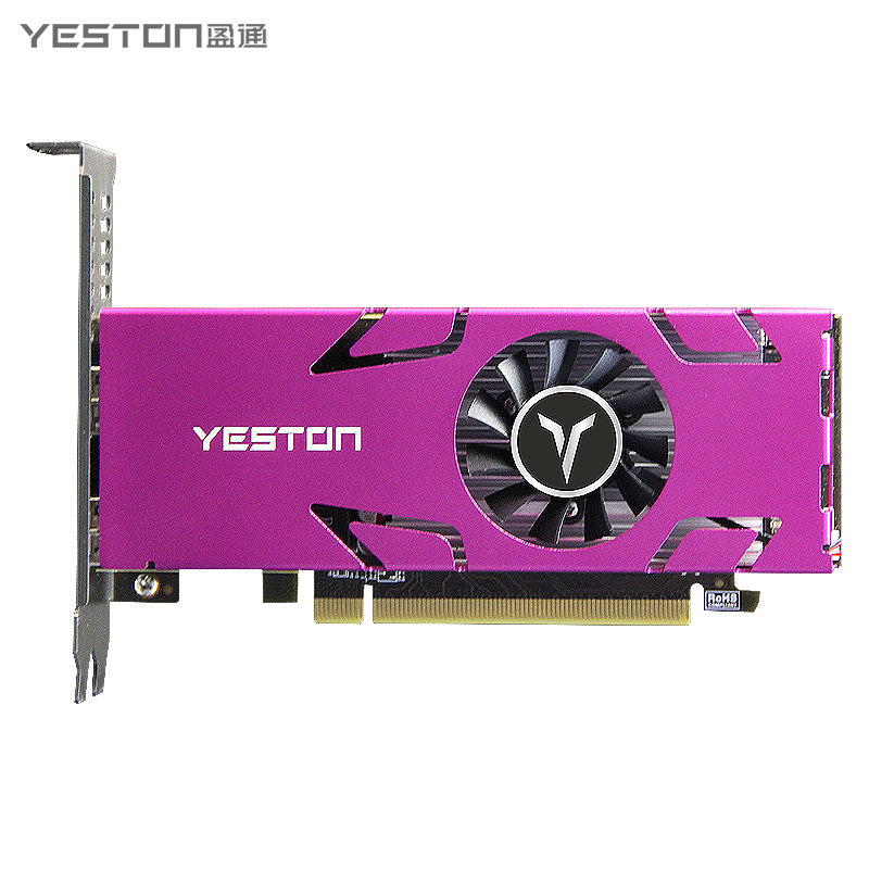 Yeston Radeon RX 550 4GB GDDR5 1183MHz 512processors PCIExpress 3.0 video cards DirectX12 Double slot 4*HDMI compatible Half height graphics card of Desktop