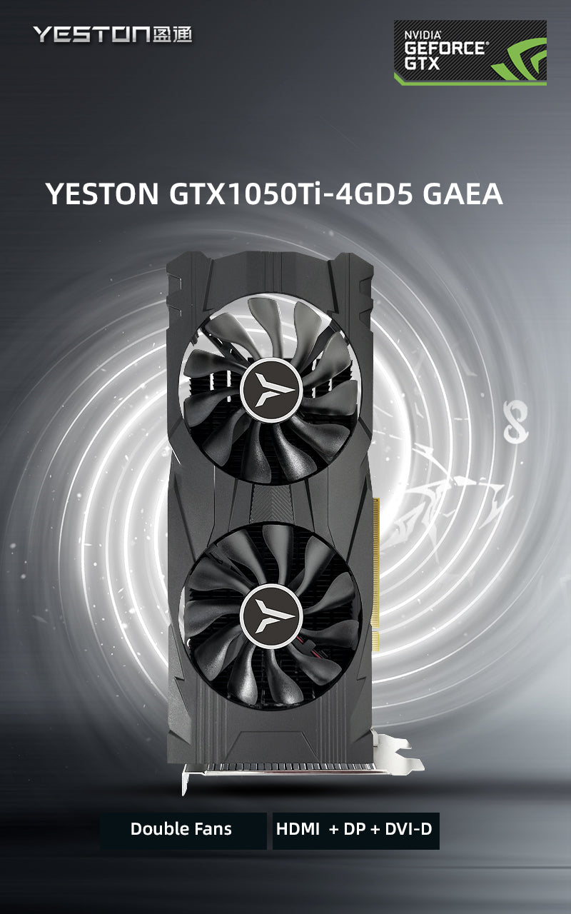 Yeston GAEA GTX 1050 ti 4GD5 128bit Graphics Card PCIE 3.0 GDDR5 1050 Ti Graphics Card for PC