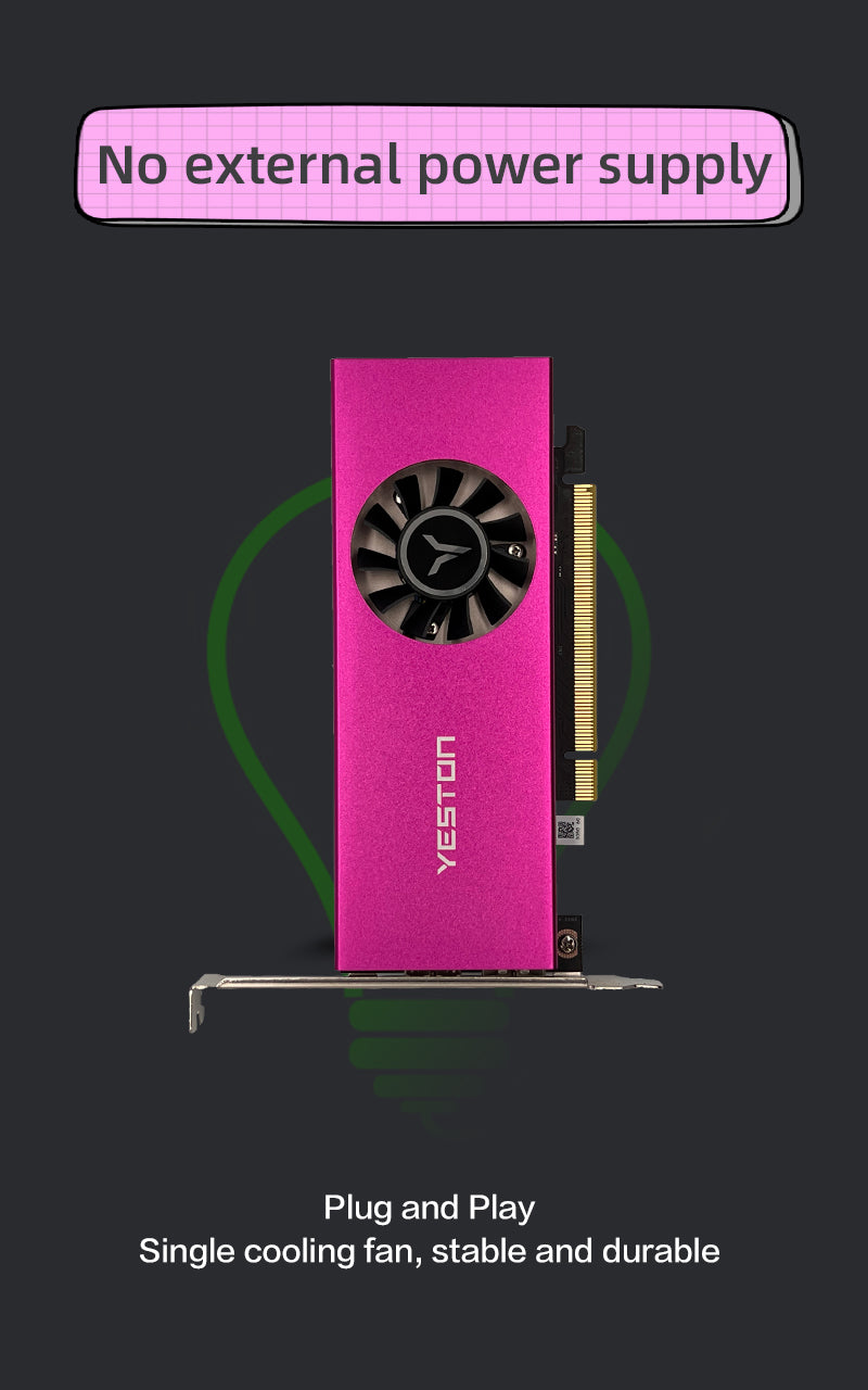 (October Promotion $10 Off) Yeston RTX 3050 6GB GDDR6 (Equipped with a half height baffle)Graphics cards Nvidia pci express 4.0 x8 video cards Desktop computer PC video gaming graphics card