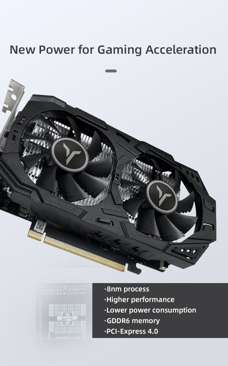 (Open Box Only US)Yeston GAEA RTX 3050 6GB GDDR6 Graphics cards Nvidia pci express 4.0 x8 video cards Desktop computer PC video gaming graphics card