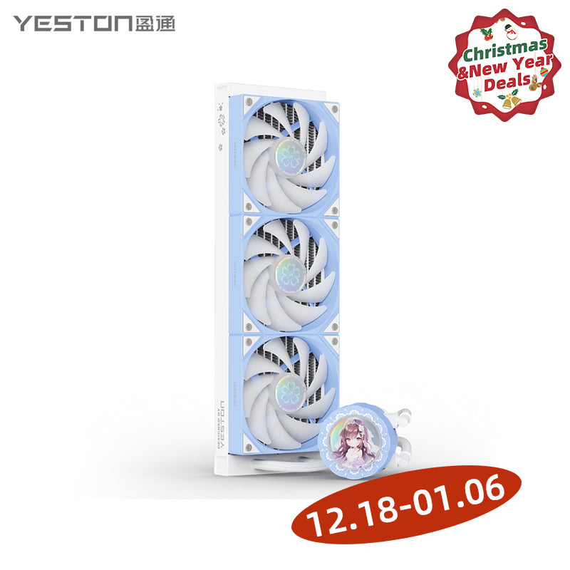 (12.18-01.06 ＄5 Off) Yeston Sakura 360 Desktop Liquid CPU Cooler supports  Intel / AMD platform PWM Temperature Control Fan Water Cooling Radiator