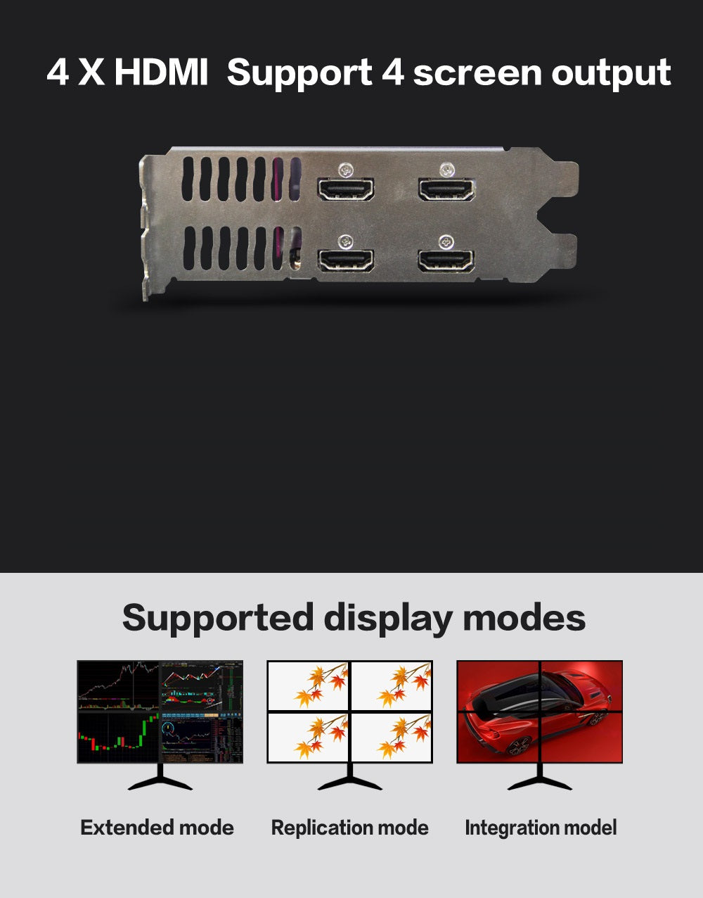 Yeston Radeon RX 550 4GB GDDR5 1183MHz 512processors PCIExpress 3.0 video cards DirectX12 Double slot 4*HDMI compatible Half height graphics card of Desktop