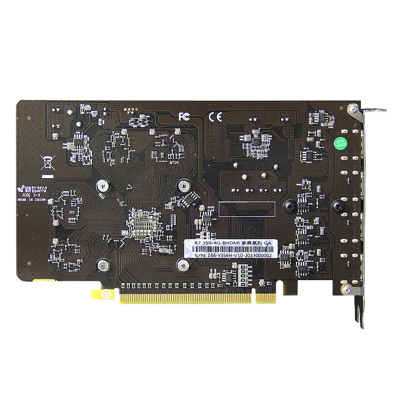 Yeston Radeon R7 350-2G 6HDMI 2GB 128bit GDDR5 800MHz 512processors PCIExpress 3.0*16 video cards 6 Screen Graphics Card DirectX12 6*HDMI compatible graphics card of Desktop