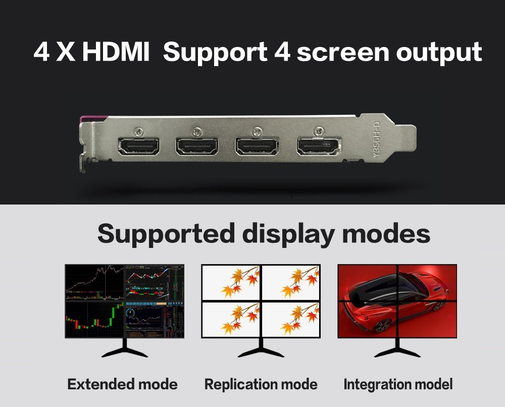 Yeston GT 730 4G 4HDMI 128bit Graphics Card PCIE 2.0 DDR3 Video Card for PC