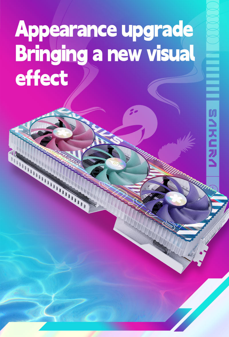 Yeston Sakura Sugar Nvidia GeForce RTX 4070 TI Graphics Card 12G 192bit GDDR6X GAMING GPU