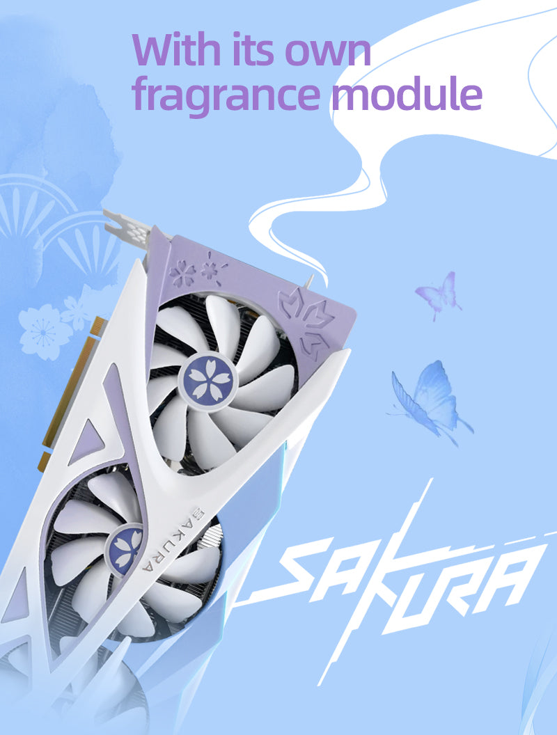 (Open Box Only US)Yeston Sakura Nvidia GeForce RTX 4070 Super Graphics Card GDDR6X 12G 192bit GDDR6X Gaming GPU(副本)