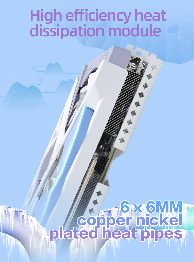 (Open Box Only US)Yeston Sakura Nvidia GeForce RTX 4070 Super Graphics Card GDDR6X 12G 192bit GDDR6X Gaming GPU(副本)