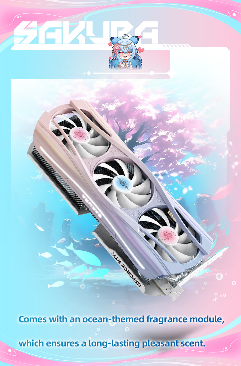 Yeston Sakura Atlantis Nvidia GeForce RTX 5070 Ti Graphics Card GDDR7 16G 256bit Gaming GPU