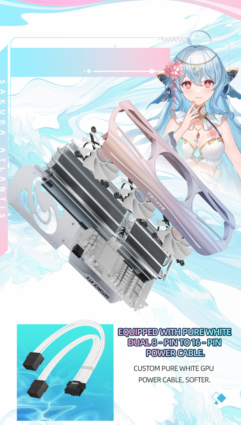 Yeston Sakura Atlantis Nvidia GeForce RTX 5070 Ti Graphics Card GDDR7 16G 256bit Gaming GPU