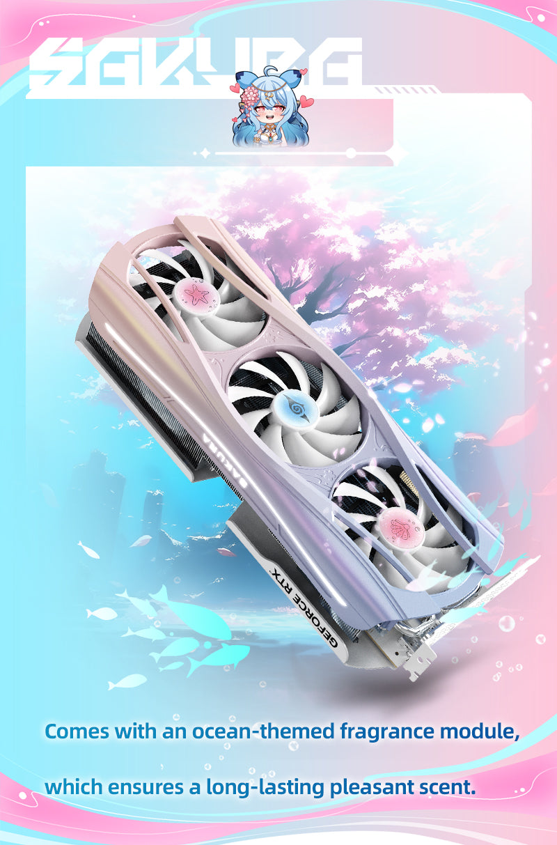 (September Promotion)Yeston Sakura Atlantis Nvidia GeForce RTX 5080 Graphics Card GDDR7 16G 256bit Gaming GPU