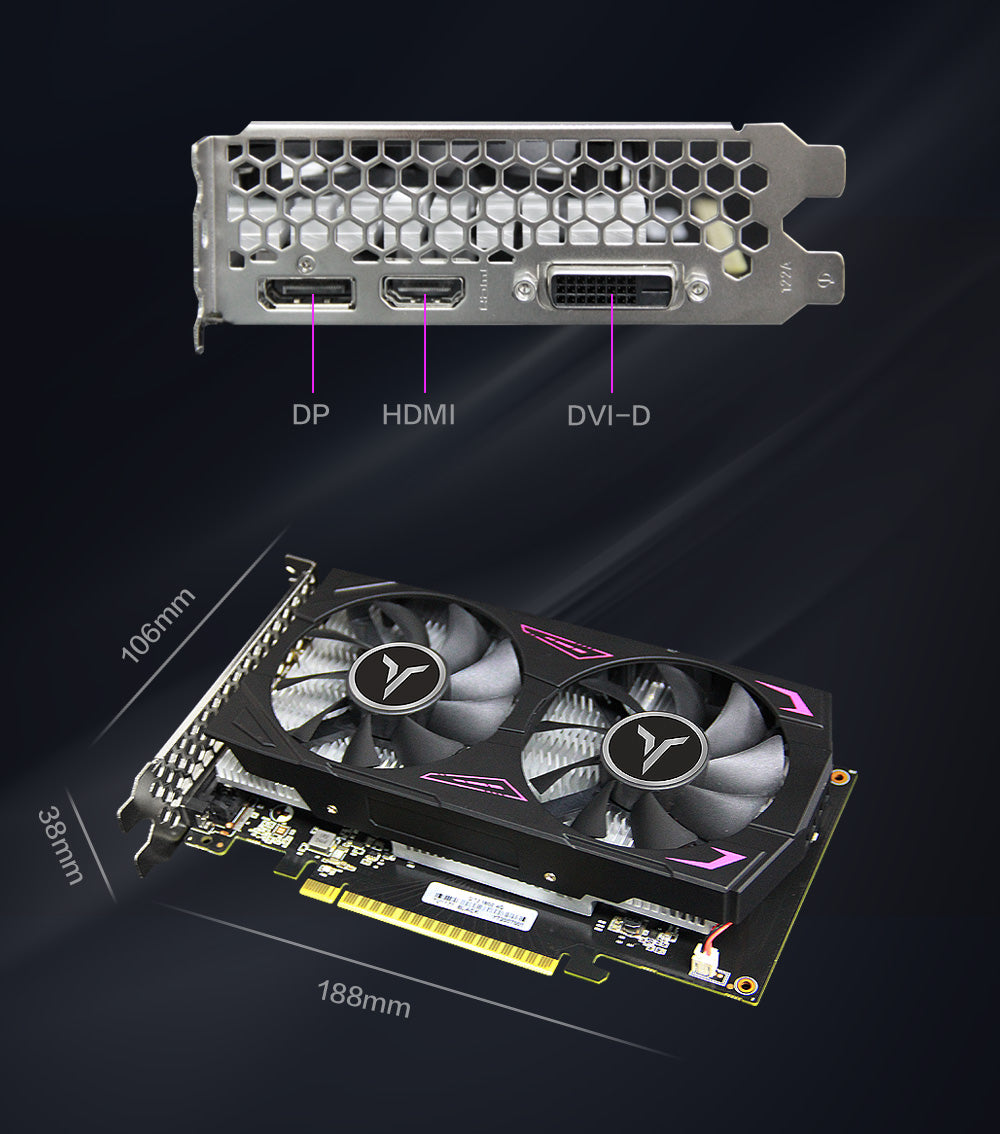 Yeston GeForce GTX 1650 4GB GDDR6 Graphics cards Nvidia pci express 3.0 video cards DirectX 12 Desktop computer PC video gaming graphics card