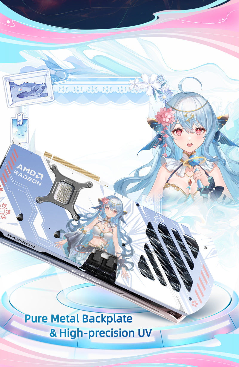 (October Promotion)Yeston Sakura Atlantis Radeon RX 9070 16G GDDR6 256bit 4nm video cards Desktop Computer PC Graphics Card