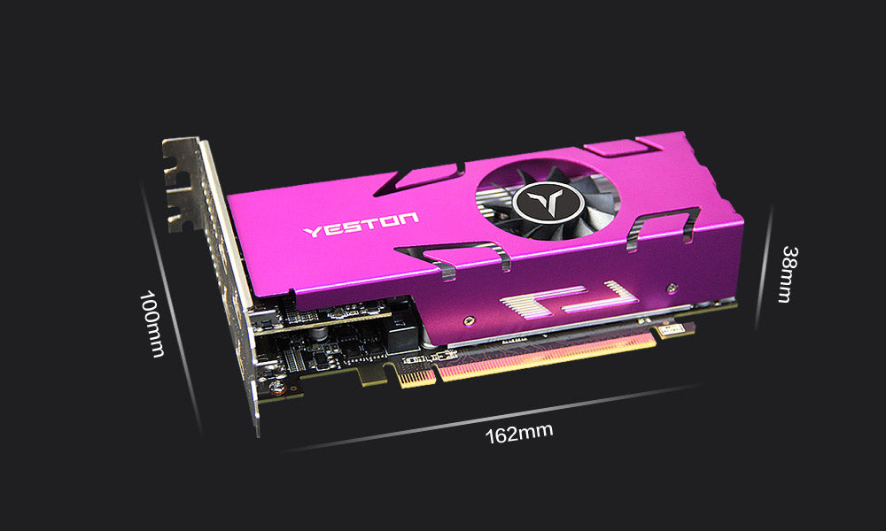 Yeston Radeon RX 550 4GB GDDR5 1183MHz 512processors PCIExpress 3.0 video cards DirectX12 Double slot 4*HDMI compatible Half height graphics card of Desktop