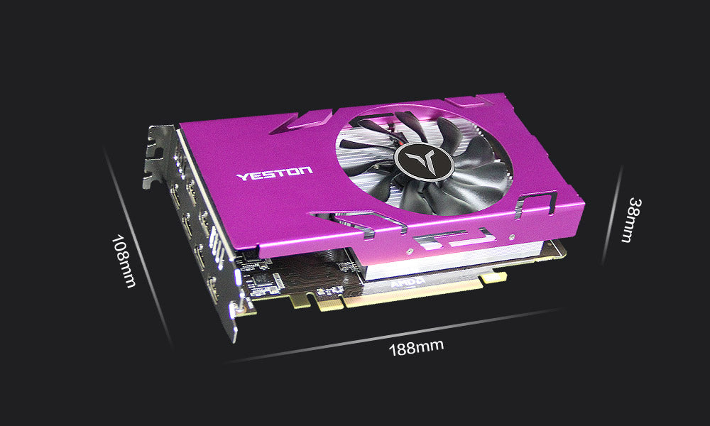 Yeston Radeon R7 350-2G 6HDMI 2GB 128bit GDDR5 800MHz 512processors PCIExpress 3.0*16 video cards 6 Screen Graphics Card DirectX12 6*HDMI compatible graphics card of Desktop