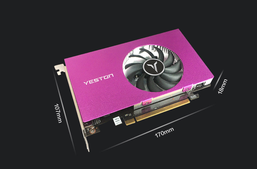 Yeston Radeon RX 550 4GB GDDR5 1183MHz 512processors video cards PCIExpress 3.0 DirectX12 Single Slot 4*HDMI compatible graphics card of Desktop