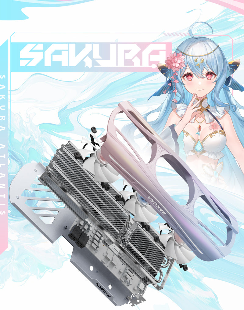 (October Promotion)Yeston Sakura Atlantis Radeon RX 9070 16G GDDR6 256bit 4nm video cards Desktop Computer PC Graphics Card