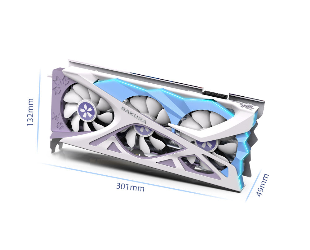 (Open Box Only US)Yeston Sakura Radeon RX 6750 XT 12GB D6 GDDR6 192bit 7nm video cards Desktop computer PC Video Graphics Card