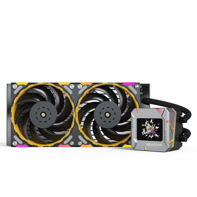 Yeston*Zeaginal ZC-ZEUS XT 360/240 Radiator Liquid CPU Cooler LCD Screen water cooling radiator ARGB synchronous PDB bearing fan Fits Intel LGA1700/1200/115X AMD AM5/AM4/AM3