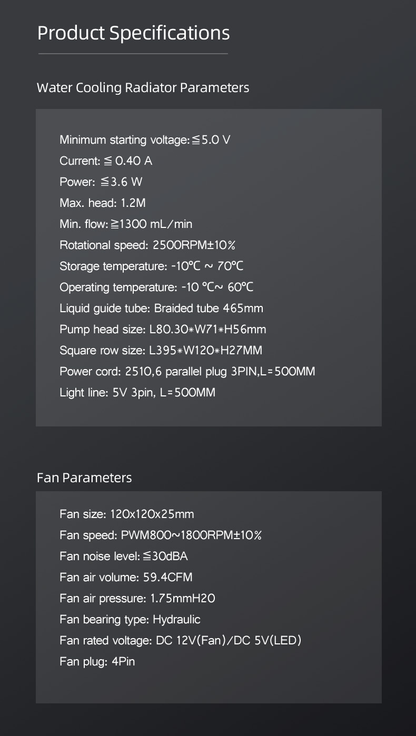 Yeston*Zeaginal ZC-360/240 ARGB Bling Bling integrated CPU supports Intel / AMD platform PWM temperature control fan water cooling radiator ARGB synchronous fan