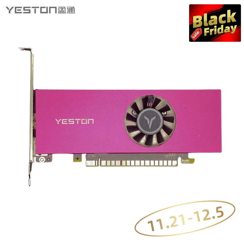 (11.21-12.05 ＄5 Off) Yeston GTX 1050 ti 4GD5 LP 128bit Graphics Card PCIE 3.0 GDDR5 1050 Ti Video Card for PC