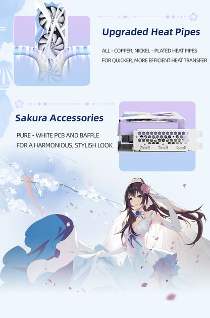 (September Promotion)Yeston Sakura Radeon RX 9060 XT 16G GDDR6 128bit video cards Desktop Computer PC Graphics Card