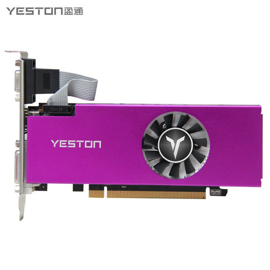 Yeston AMD Video Card Radeon RX550 4G D5 LP Gaming Graphics Card GPU, 4G/128bit/GDDR5 PCI-Express 3.0x8 DirectX 12,DVI+HDMI+VGA Desktop Graphics Card (HTPC ITX is compatible)