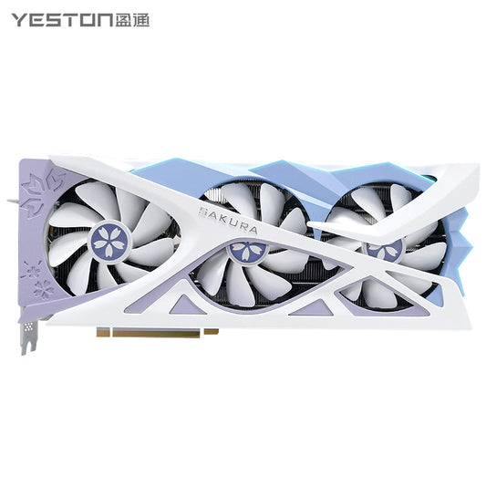 (August Promotion)Yeston Sakura Radeon RX 6800 XT 16GB D6 GDDR6（No HDMI interface） 256bit 7nm video cards Desktop computer PC Video Graphics Card（Only supports single DP interface output）