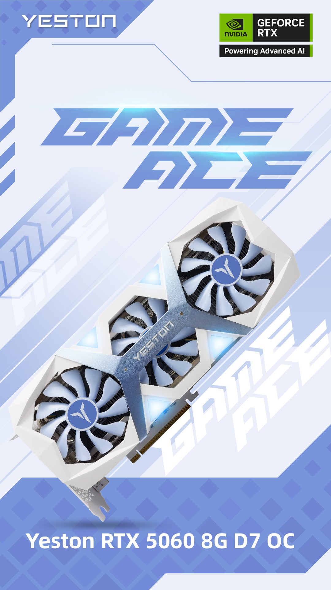 Yeston Game Ace Nvidia GeForce RTX 5060  8G 128bit GDDR7 Gaming GPU Graphics Card