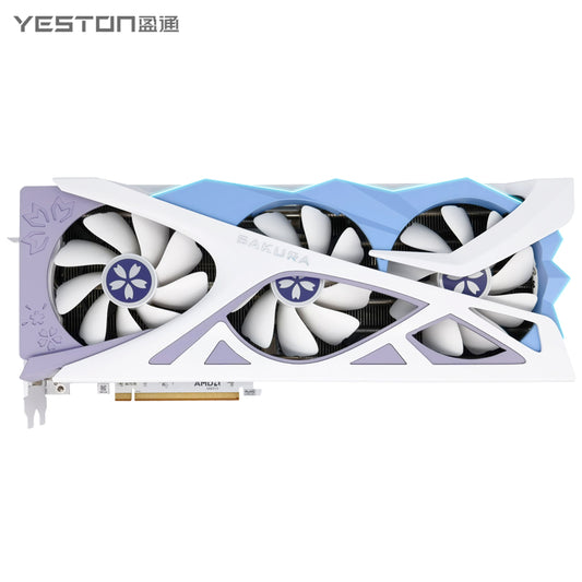 (June Promotion $20 Off)Yeston Sakura Radeon RX 9070 16G GDDR6 256bit 4nm video cards Desktop Computer PC Graphics Card