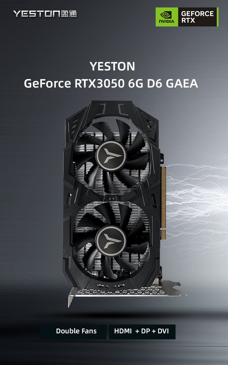 Yeston GAEA RTX 3050 6GB GDDR6  Graphics cards Nvidia pci express 4.0 x8  video cards Desktop computer PC video gaming graphics card