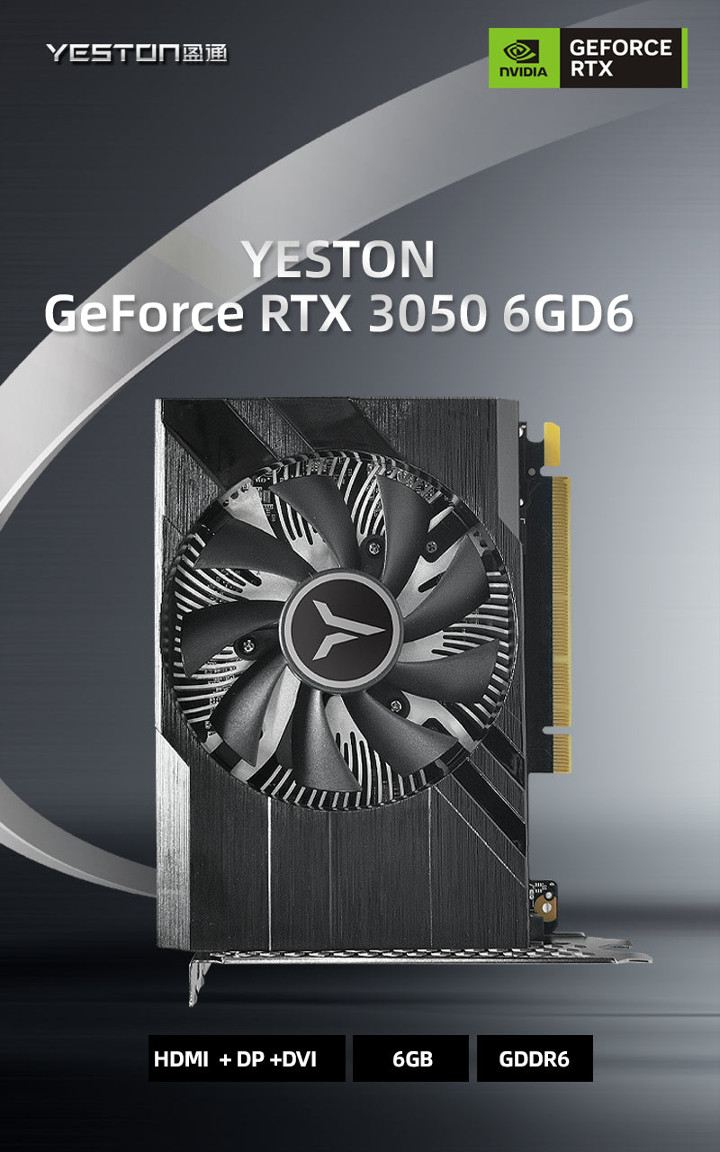 Yeston RTX 3050 6GB GDDR6  Graphics cards Nvidia pci express 4.0 x8  video cards Desktop computer PC video gaming graphics card