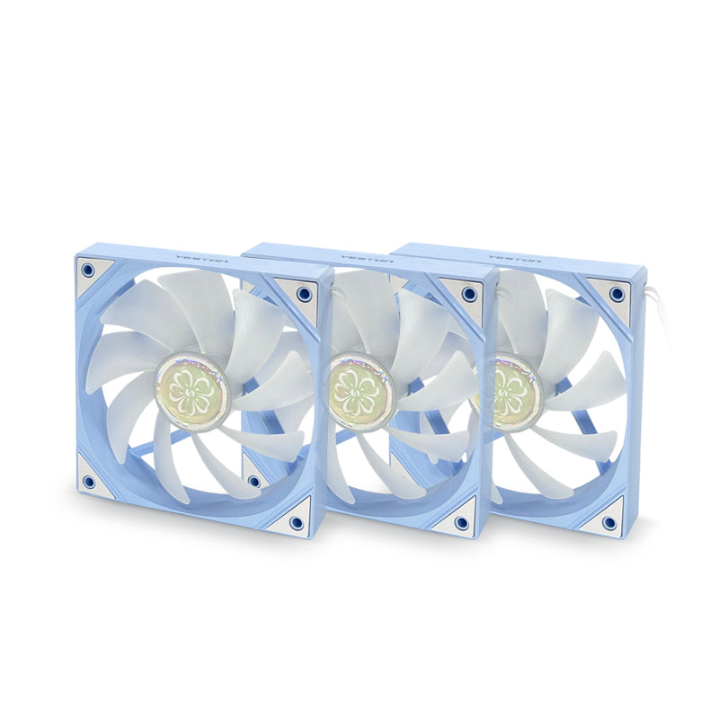 (11.21-12.05 ＄5 Off) Yeston SAKURA Computer Case Fan ARGB LED 120mm Cooler Fan Quiet Edition High Airflow Color LED Case Fan 4pin PWM Silent Fan with Hydraulic Bearing (Forward Fan)