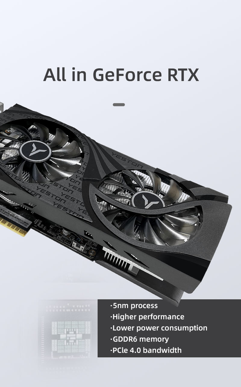 Yeston GAEA Nvidia GeForce RTX 4060 Ti 8G 128bit GDDR6 Gaming GPU Graphics Card