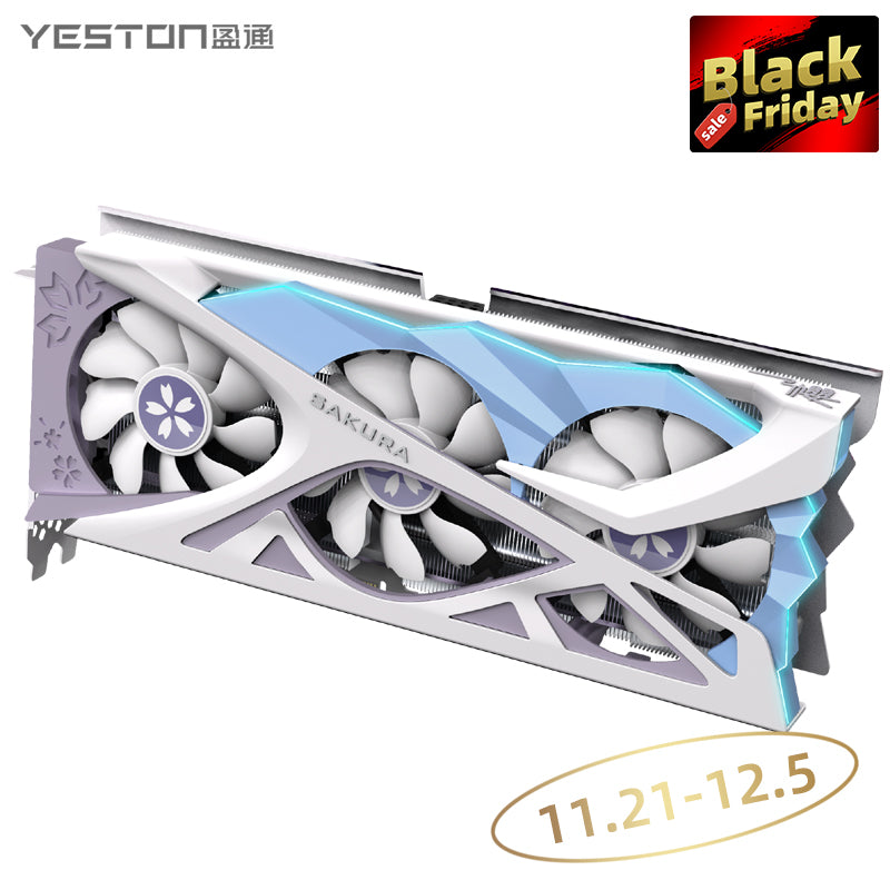 (11.21-12.05 ＄20 Off) Yeston Sakura Nvidia GeForce RTX 4070 Graphics Card GDDR6 12G 192bit Gaming GPU