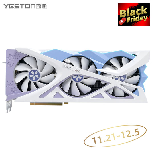 (11.21-12.05 ＄20 Off) Yeston Sakura Nvidia GeForce RTX 4070 TI Super Graphics Card GDDR6X 16G 256bit GDDR6X Gaming GPU