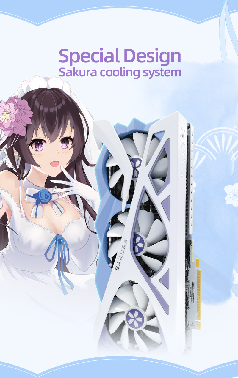 Yeston Sakura Nvidia GeForce RTX 4070 Ti Graphics Card GDDR6X 12G 192bit GDDR6X Gaming GPU
