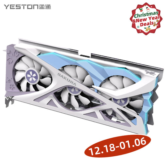 (12.18-01.06 ＄20 Off) Yeston Sakura Nvidia GeForce RTX 4070 Graphics Card GDDR6 12G 192bit Gaming GPU