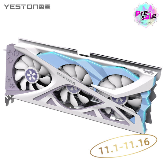 (11.1-11.16 ＄20 Off）Yeston Sakura Nvidia GeForce RTX 4070 Graphics Card GDDR6 12G 192bit Gaming GPU