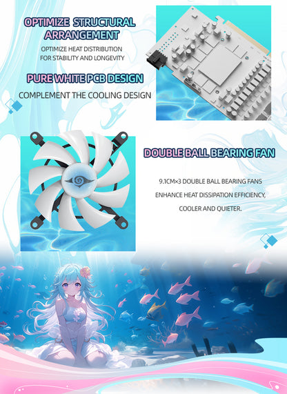 (September Promotion)Yeston Sakura Atlantis Nvidia GeForce RTX 5080 Graphics Card GDDR7 16G 256bit Gaming GPU