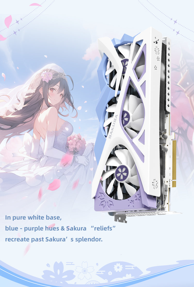(Promotion-Only US)Yeston Sakura Nvidia GeForce RTX 5070 Ti Graphics Card GDDR7 16G 256bit Gaming GPU