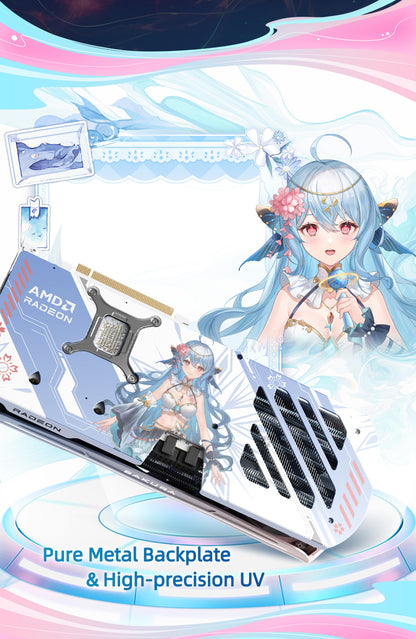 Yeston Sakura Atlantis  Radeon RX 9070 16G GDDR6 256bit 4nm video cards Desktop Computer PC Graphics Card