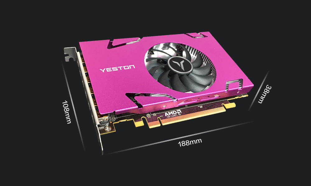 Yeston Radeon R7 350-4G 6MINIDP 4GB 128bit GDDR5 700MHz 512processors PCIExpress 3.0*16 video cards 6 Screen Graphics Card DirectX12 6*MINIDP compatible graphics card of Desktop