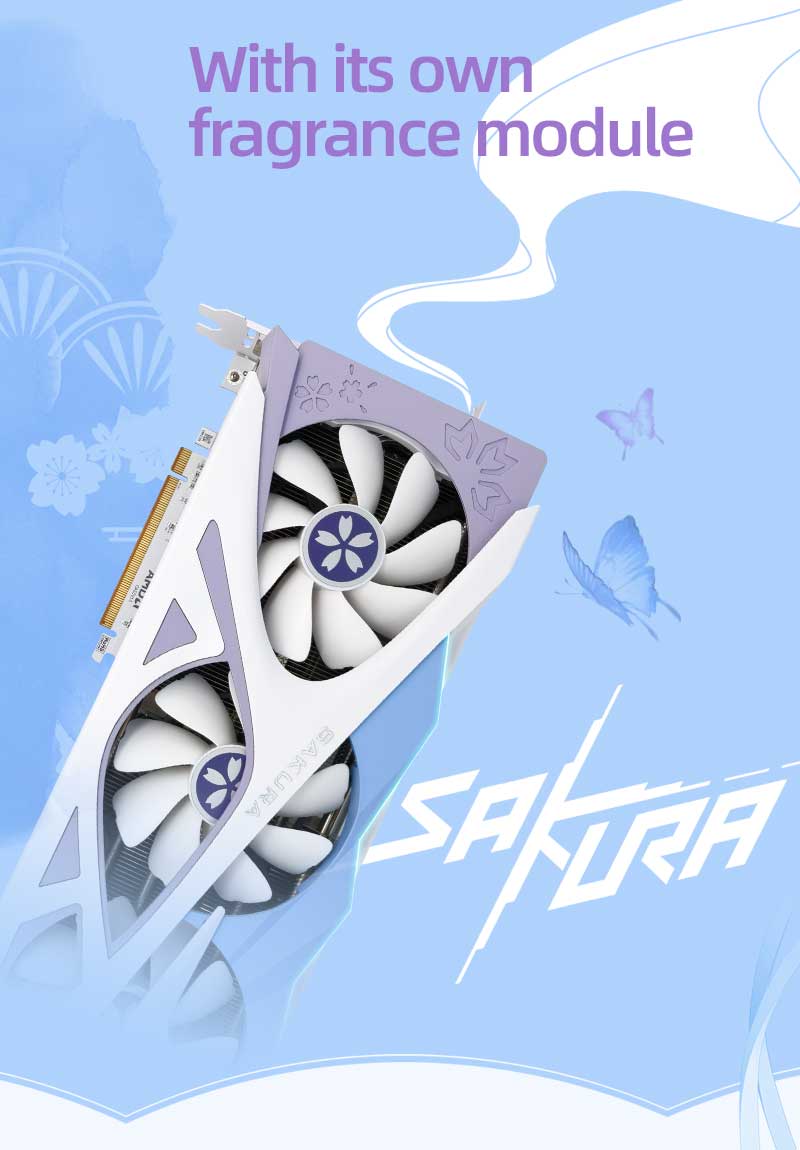 Yeston Sakura Radeon RX 7800 XT 16G GDDR6 256bit 5nm video cards Desktop  computer PC Video Graphics Card