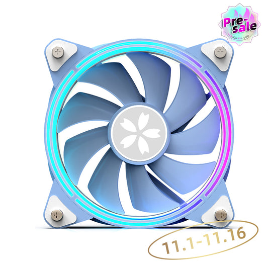 （Only Canada has inventory）(11.1-11.16 ＄5 Off）Yeston * zeaginal SAKURA ARGB LED 120mm Case Fan,Quiet Edition High Airflow Color LED Case Fan for PC Cases, CPU Coolers,Radiators SystemComputer Case Cooling Fan