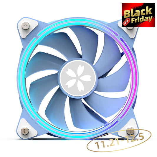 （Only Canada has inventory）(11.21-12.05 ＄5 Off) Yeston * zeaginal SAKURA ARGB LED 120mm Case Fan,Quiet Edition High Airflow Color LED Case Fan for PC Cases, CPU Coolers,Radiators SystemComputer Case Cooling Fan