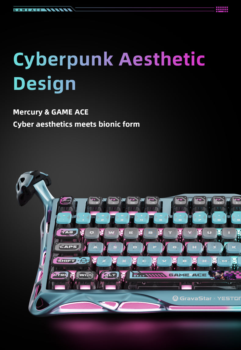 Yeston x Gravastar Mercury K1 Pro Game ACE Mechanical Keyboard
