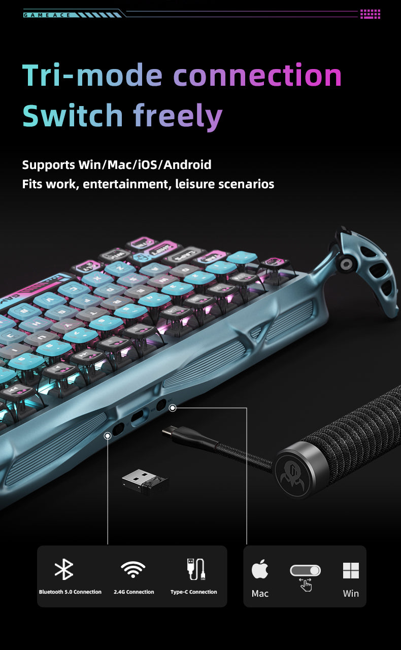 Yeston x Gravastar Mercury K1 Pro Game ACE Mechanical Keyboard