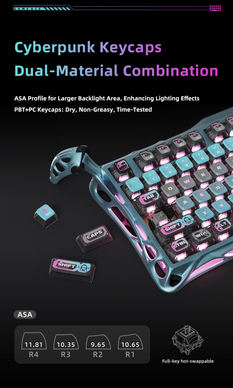Yeston x Gravastar Mercury K1 Pro Game ACE Mechanical Keyboard