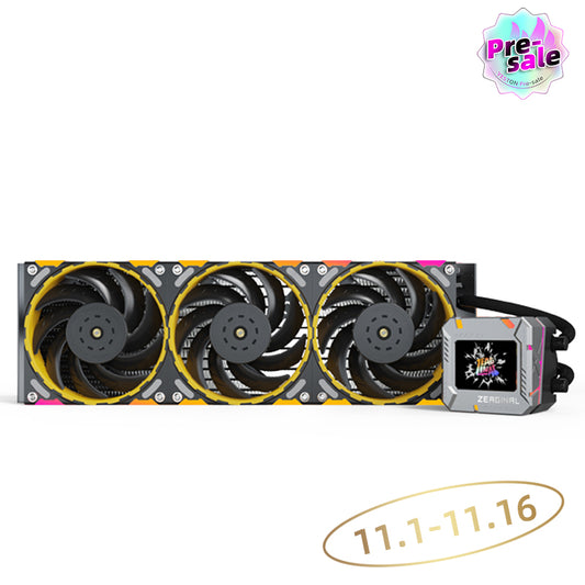 (11.1-11.16 ＄5 Off）Yeston*Zeaginal ZC-ZEUS XT 360/240 Radiator Liquid CPU Cooler LCD Screen water cooling radiator ARGB synchronous PDB bearing fan Fits Intel LGA1700/1200/115X AMD AM5/AM4/AM3